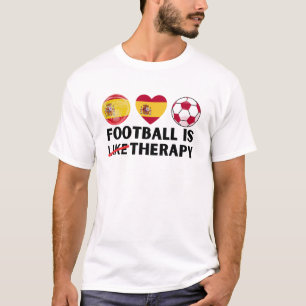 T-shirt Espagne Le football est comme la thérapie