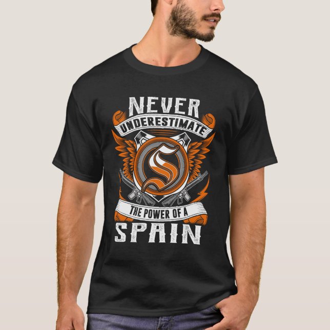 T-shirt ESPAGNE - Ne jamais sous-estimer personnalisée (Devant)