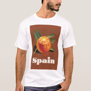 T-shirt Espagne orange affiche voyage