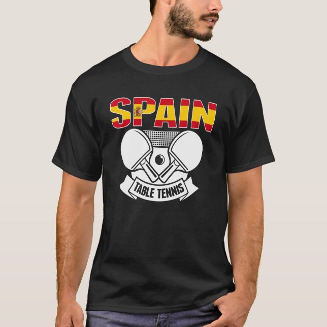 T-shirt Espagne Ping Pong espagnol Table Tennis Team Souti (Devant)