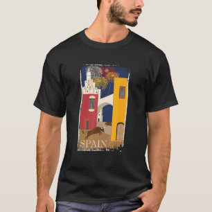 T-shirt Espagne Poster publicitaire Vintage voyage en détr