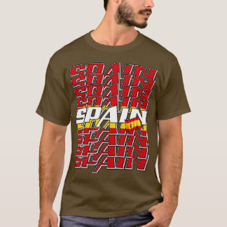 T-shirt Espagne Texte en cascade 3