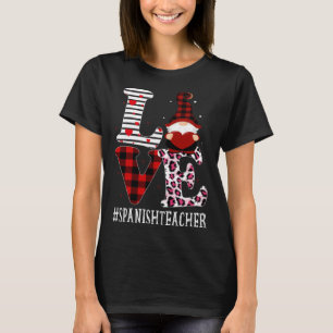 T-shirt Espagnol Enseignant Aimer Femmes Leopard Appréciat