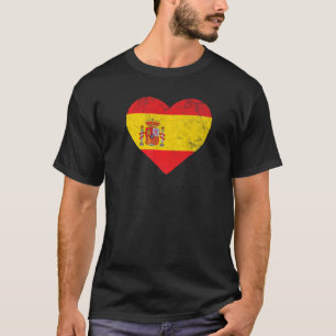 T-shirt Espagnol Espagnol Espana Drapeau Coeur I Love Espa
