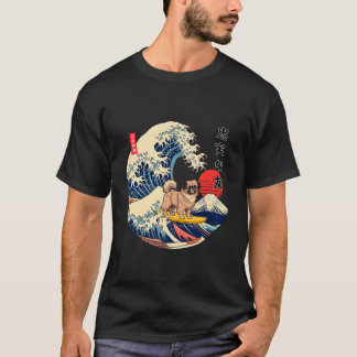 T-shirt Espagnol Tibétain Japonais Kanagawa Vague Surf Loy