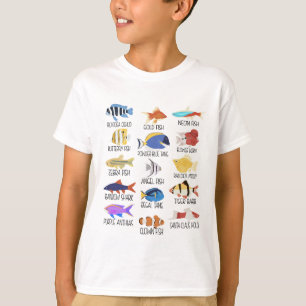 T-shirt Espèces De Poisson Types De Poisson D'Eau Douce Pê