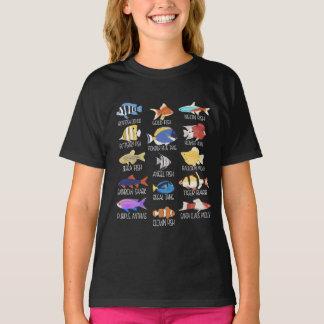 T-shirt Espèces De Poisson Types De Poisson D'Eau Douce Pê