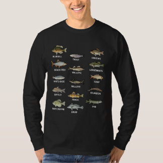 T-shirt Espèces de poissons Graphisme Jersey d'eau douce