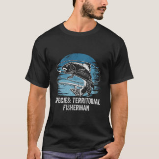 T-shirt Espèces Pêcheur Territorial Introverti Antisocial