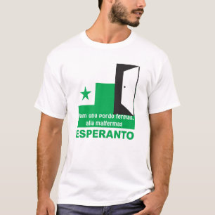 T-shirt Espéranto "fermas de pordo d'unu de Kiam,