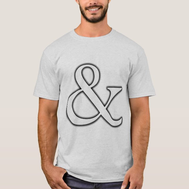 T-shirt Esperluète - lueur foncée (Devant)
