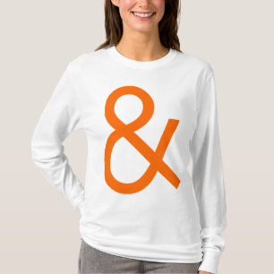 T-shirt Esperluète - orange sur la lumière