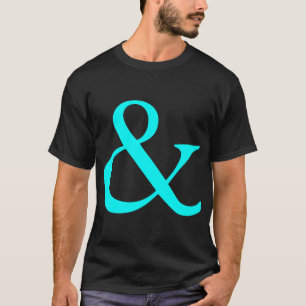 T-shirt Esperluette - Cyan