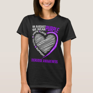 T-shirt Espérons La Foi En Août Nous Portons Violet Overdo
