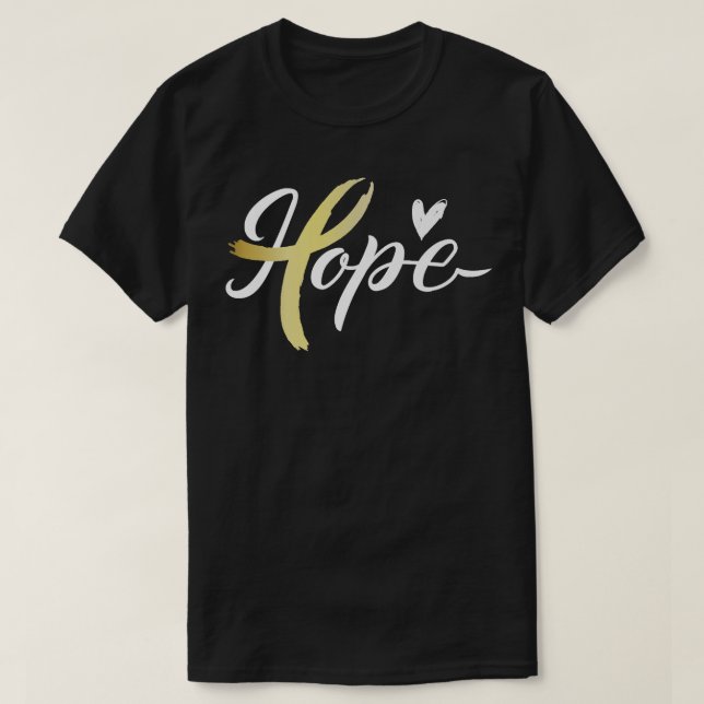 T-shirt Espoir - Chemise De Soutien Pour Le Cancer De L'En (Design devant)