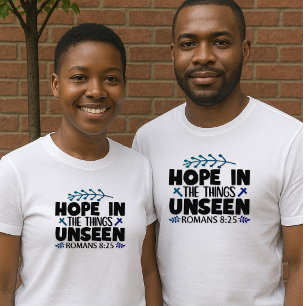 T-shirt Espoir dans les choses Invisibles - Rom 8:25 Unise