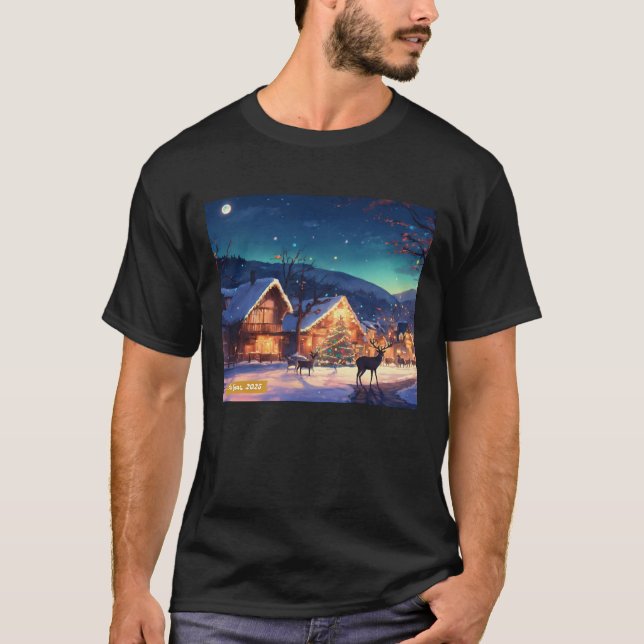T-shirt Espoir et bonheur pour 2025 (Devant)