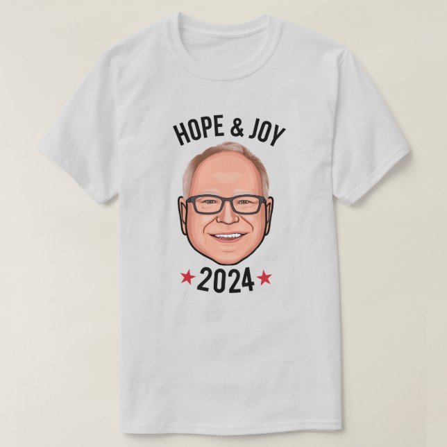 T-shirt Espoir et joie - Tim Walz (Design devant)