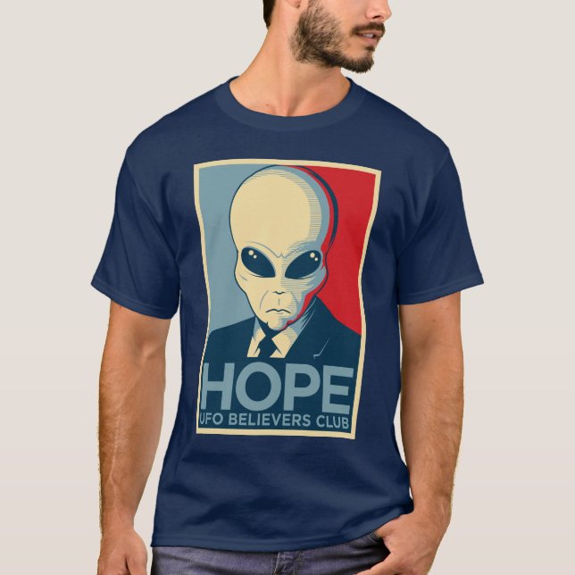 T-shirt Espoir étranger - CLUB de CROYANTS d'UFO (Devant)