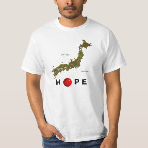 T-shirt ESPOIR POUR LA Chemise JAPONAISE D'Aide Aux Trembl