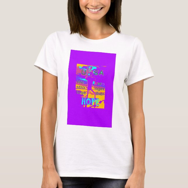 T-shirt Espoir psychédélique aux Etats-Unis : Neon Unity A (Devant)