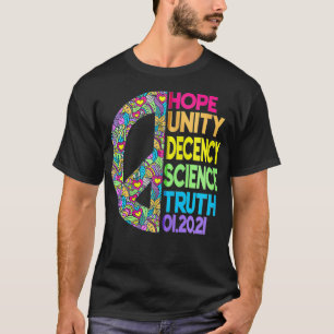 T-shirt ESPOIR UNITÉ DÉCENNIE SCIENCE VÉRITÉ Égalité Zip