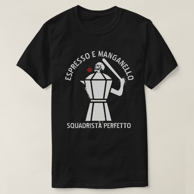 T-SHIRT ESPRESSO E MANGANELLO (Design devant)