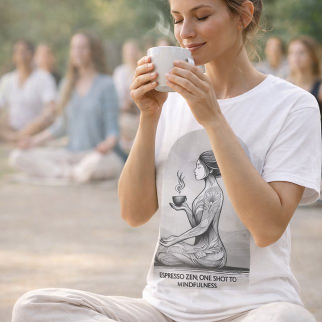 T-shirt Espresso Zen méditation Art Tee (Créateur téléchargé)