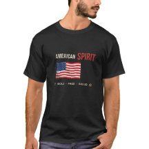 Esprit Américain Gras Libre Fier Drapeau USA Patri