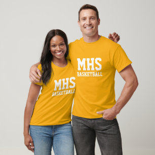 T-shirt Esprit de l'équipe de basket-ball sur mesure Gold