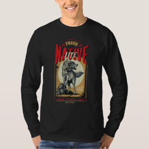 T-shirt Esprit de loup né d'Ute amérindien Rétro