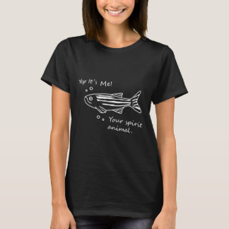 T-shirt Esprit de poisson-zèbre animal Arrière - plan fonc