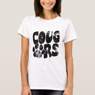 T-shirt Esprit d'équipe de fan de sport scolaire de Cougar