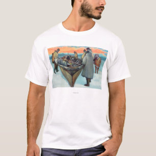 T-shirt Esquimaux lançant le bateau de pêche à la baleine