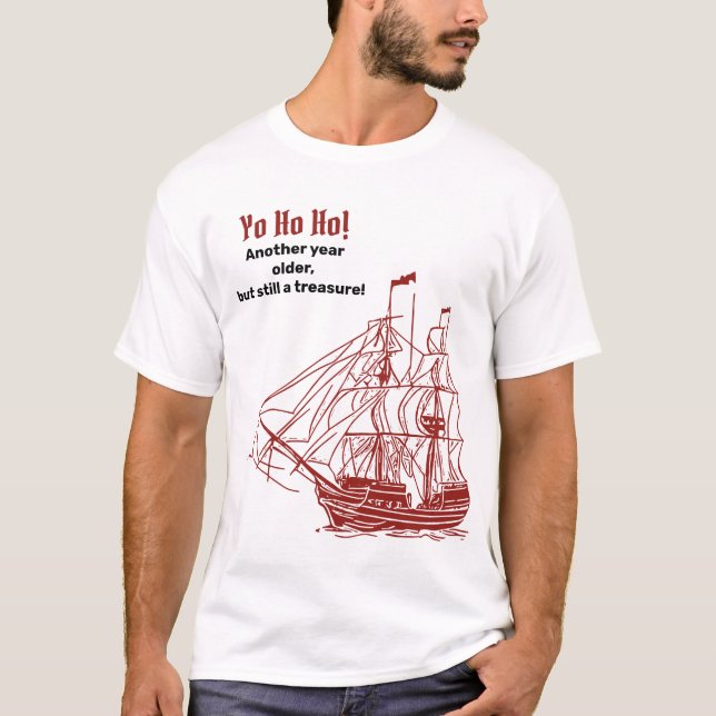 T-shirt Esquisse de navire vintage (Devant)