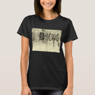 T-shirt Esquisse technique de Leonardo da Vinci d'une roue