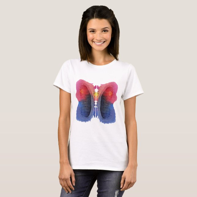 T-shirt Essai de tache d'encre de Rorschach. Ne m'appelez (Devant entier)