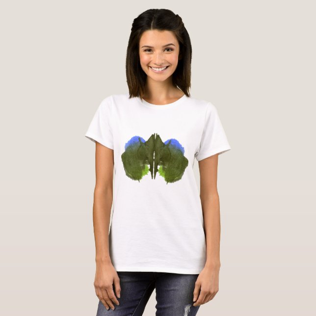 T-shirt Essai de tache d'encre de Rorschach. Ne m'appelez (Devant entier)