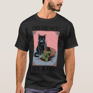 T-shirt Essai d'obéissance Un chien amateur de chat Chaton