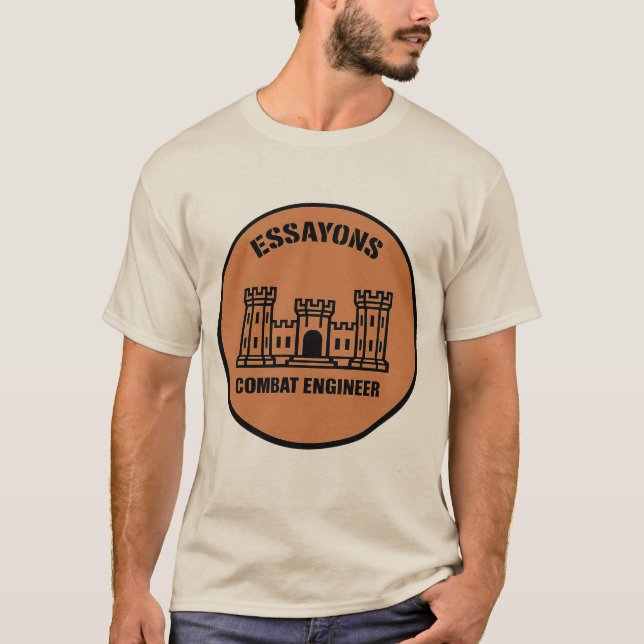 T-shirt Essayons Combat Engineer Badge Tee (Front)