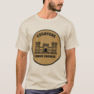 T-shirt Essayons Combat Engineer Badge Tee