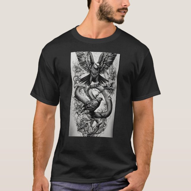T-shirt "Essence d'aigle : Libérez l'Esprit sauvage avec T (Devant)