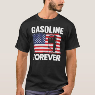 T-shirt Essence pour toujours Voitures à essence Drapeau
