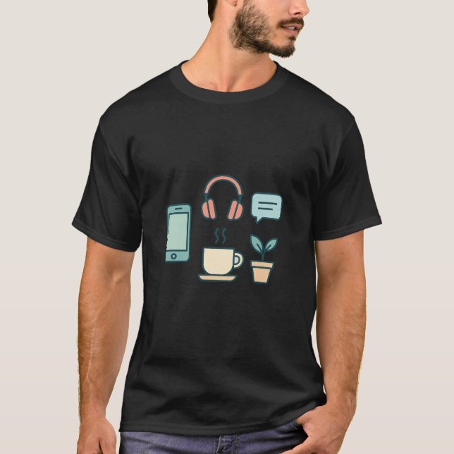 T-shirt Essentials pour le café et le travail (Devant)
