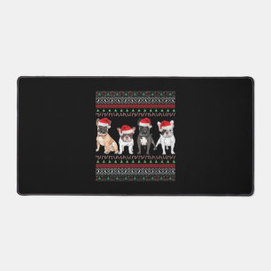 T-shirt essentiel de Noël laid pour bouledogue fra