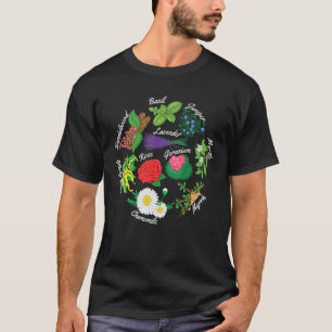 T-shirt Essentiel Herbe Rose Lavande Basil Géranium Pl