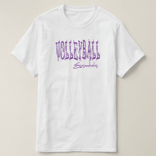 T-shirt Essentiels de Volleyball (violet) (Design devant)