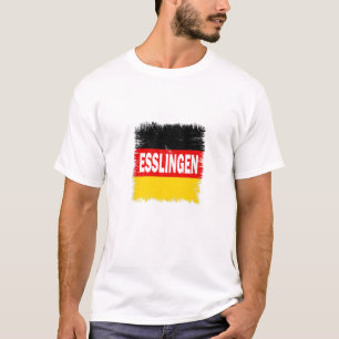 T-shirt Esslingen - Germany With German Flag
