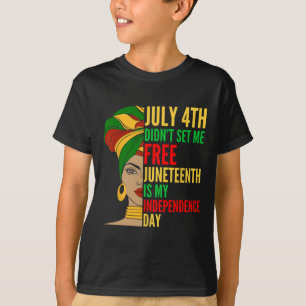 T-shirt Est-ce que ma fête de l'Indépendance est noire His