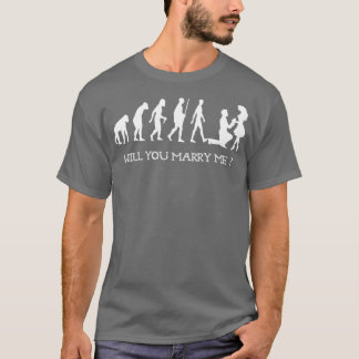 T-shirt Est-ce que tu m'épouseras l'évolution